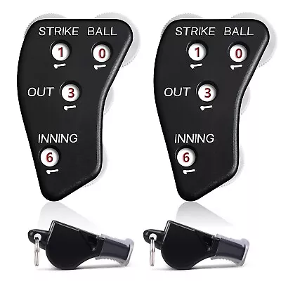 Lightweight And Reliable Umpire Clicker Set With Whistle For Quick Calls • $14.18