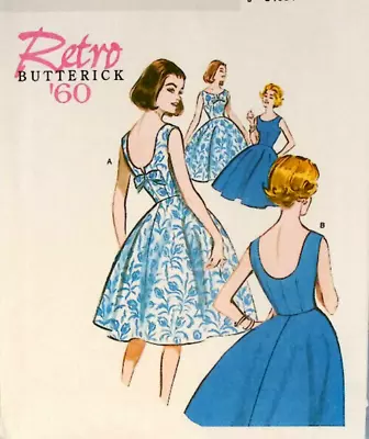 Butterick 5748 Vintage Retro 60s  Sexy Cocktail Dress Sewing Pattern 31-36 Bust • $14.99