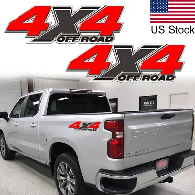 2x Universal 4X4 OFFROAD Graphics Pickup Rear Bed Side Vinyl Decal Sticker Decor • $15.99