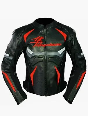 New HAYABUSA SUZUKI Motorbike/Motorcycle Leather Jacket Racing Biker Leather Jac • $149.99