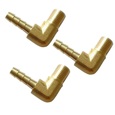 £7.61 • Buy 3x1/8  BSP 6mm Elbow Male Barb Hose Tail Fitting Fuel Air Gas Water Hose Oil