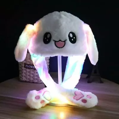 $10.52 • Buy Rabbit Hat Ear Moving Jumping Funny Bunny Plush Cap Women Girls Christmas Gifts