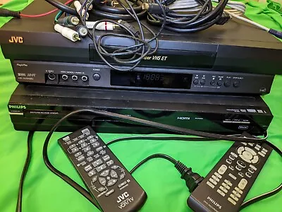 VHS Super Digitizer / VHS To DVD Convertor (JVC HR-S2902U + PHILIPS DVDR3475) • $39.99