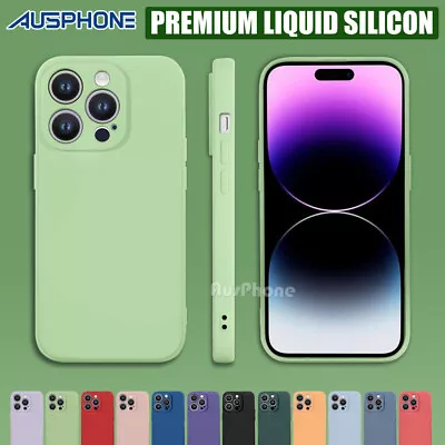 IPhone 15 14 13 12 11 Pro Max XS XR 8 7 Shockproof Silicone Case Cover For Apple • $7.95