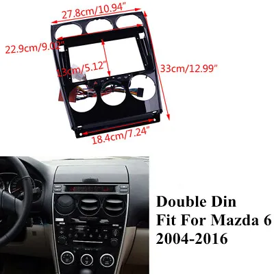  For 04-2016 Mazda 6 Stereo Radio Double Din Installation Dash Panel Kit Harness • $54.89