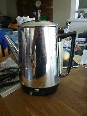 Vintage 1960's GE Atomic Jetson Oval Coffee Maker 31P33  MCM Percolator Tested • $40