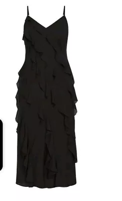 City Chic Small Maxi Dress Waverley Black Plus Size 16 • $85