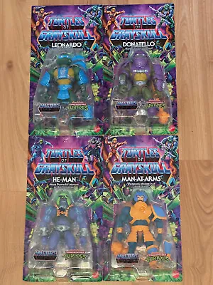 MOTU & TMNT  Turtles Of Grayskull Wave 1 - Complete Set Of 4  UNPUNCHED $3 Ships • $94.99