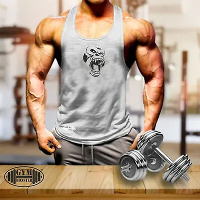 £6.99 • Buy Gorilla Roar Vest Gym Clothing Bodybuilding Training Workout Boxing Men Tank Top