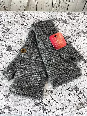 Men's Winter Wool Fingerless Gloves Thermal Knitted Half Finger Mitten USA • $16.99