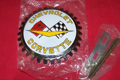 $29.95 • Buy 4” Chevy Corvette Grille Badge Emblem Logo Trim Sign ID Old Vintage Vette 70s 80
