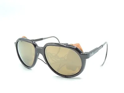Bolle Mountaineering Ski Glacier Leather Shield Mirrored Sunglasses • $189.99