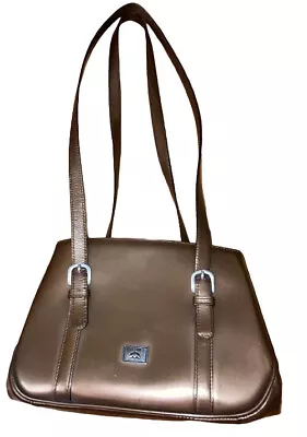 Vintage Moschino Redwall Brown Leather Shoulder Bag Purse • $99