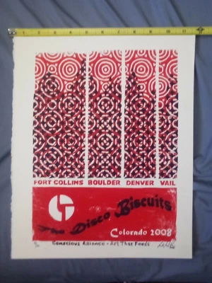 $75 • Buy Disco Biscuits Concert Poster 2008 Colorado Run Vail Bisco Conscious Alliance