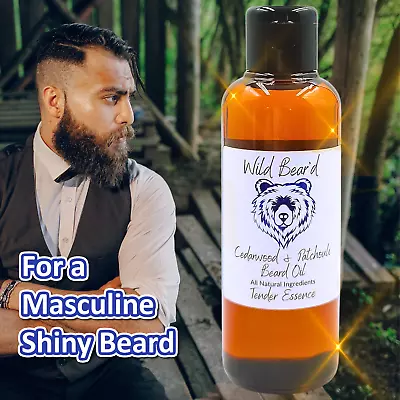 Cedarwood & Patchouli Beard Oil 100ml Natural Hair Grooming Balm Moustache Oil • £6.99