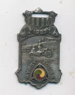 1927 Motorcycle Gypsy Tours Watch Fob  Perfect Score National Motorcycle • $139