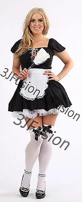 £16.20 • Buy Women Sexy French Maid Adult Uniform Fancy Dress Costume Outfit FREE POST (CL)