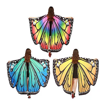 Butterfly Wing Cape Shawl Adult Shawl Fairy Women Cape Party Costume Accessories • $15.81