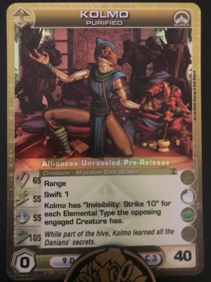 $32.20 • Buy Chaotic Card Kolmo Purified Pre-Release PROMO Super Rare 3 MAX STATS (P, W, S)