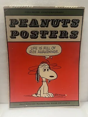 Vintage Hallmark 17 1/4 X 22 3/4 Peanuts Snoopy Poster Set Of 4 VERY RARE!! • $399.99