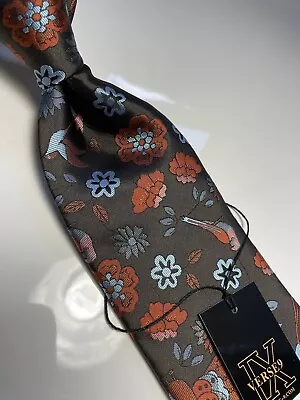 Nwt Verse 9 Multi Color Floral Style Print Silk Designs Neck Tie & Hanky • $24.99