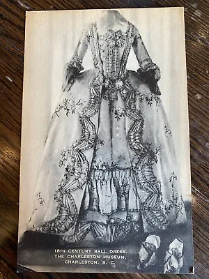 $9.99 • Buy Vintage Postcard 18th Century Ball Dress The Charleston Museum Artvue SC