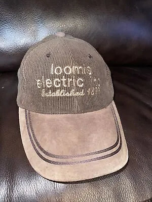 Loomis Electric Inc Hat Brown Stitched Adjustable Baseball Cap Pre-owned • $11