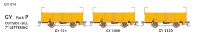 SDS HO Victorian Railways GY Open Wagon Pack P 7in Lettering Yellow • $124.99