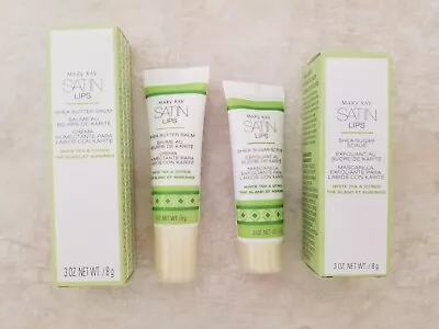 Mary Kay Satin Lips Set - White Tea & Citrus Shea Butter Balm & Exfoliate Scrub! • $17.50