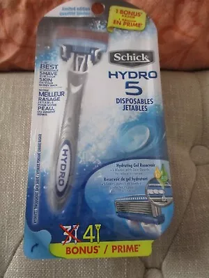 New Schick Hydro 5 Men's Disposable Razors 4 Razors DISCONTINUED • $39.99