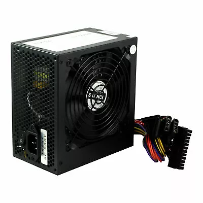 Black 500W 12CM Silent Fan PC Power Supply ATX Computer PSU 500 Watt 24-PIN SATA • £21.91