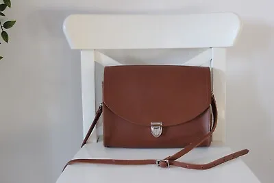 The Cambridge Satchel Company 9.5inch The Large Pushlock Bag In Tan Brown • £55