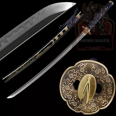 Katana Clay Temperped T10 Steel Japanese Samurai Sword Very Sharp Full Tang • $73.55