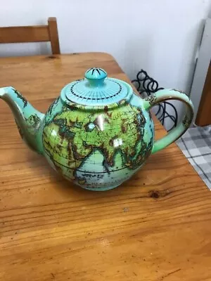 RARE Vintage Paul Cardew’s Designs Terrestrial Globe Ceramic England Teapot • $30