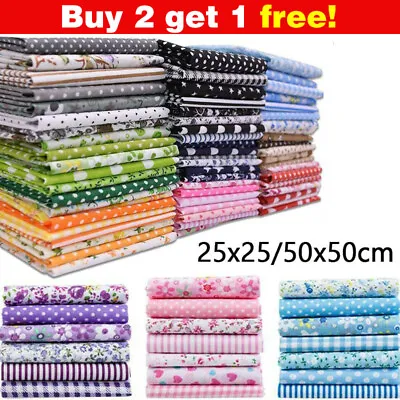 7Pcs DIY Assorted Cotton Fabric Fat Quarters Bundle Quilting Pre-Cut Fat Sewing • $8.57