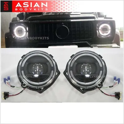 For Mercedes Benz G-class W463 Matte Black LED DRL HEADLIGHTS W464 Style 86-2006 • $520
