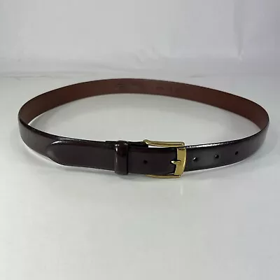 Brown Genuine Italian Leather Dress Belt - Made In Italy - Men's Size 36/90 • $13.60