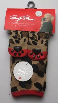 New Marilyn Monroe Matching Pet And Owner Crew Socks Leopard Print Small Pet • $4.95