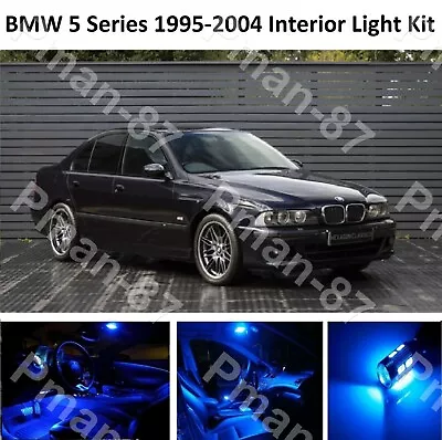 Blue Deluxe Bmw 5 Series E39 Saloon Interior Full Led Bulbs Light Kit Set  • $21.46