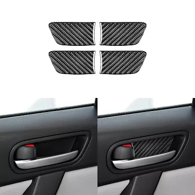 4Pcs Real Carbon Fiber Interior Handle Bowl Cover Decal For Mazda 3 Axela 10-13​ • $15.99