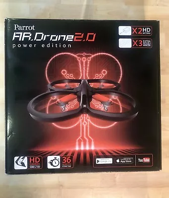 Parrot AR Drone 2.0 Power Edition Quadcopter 2 Batteries Replacement Blades FUN • $68.97