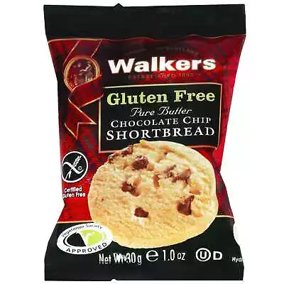 Walkers Gluten Free Chocolate Chip Shortbread Rounds - 60x30g • £39.66