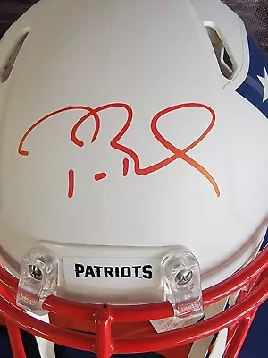 Tom Brady Signed Patriots Riddell Flat White Matte Authentic Helmet Fanatics COA • $2999.99