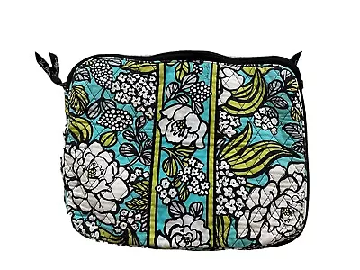 Vera Bradley IPad Case Laptop Bag 13.5x10’  Blue Floral Island Blooms Mint • $9.99