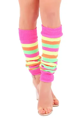 Leg Warmers Girls Women Footless Slouch Socks 80's Dance Ballet Fancy Dress Tutu • £4.99