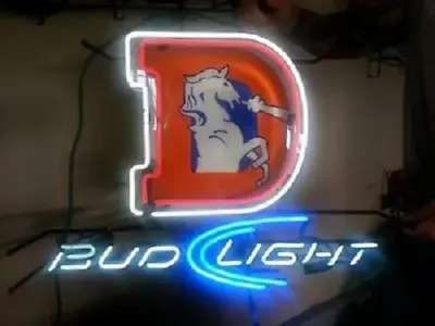 Denver Horse Glass Vintage Style Neon Light Sign Club Bar Man Cave Lamp 20 X16  • $139.46