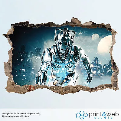 £14.99 • Buy Dr Who Wall Smash Decal Sticker Bedroom Vinyl Kids Mural Art Cyberman