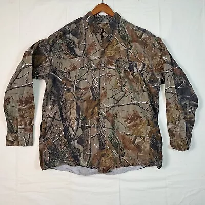 Game Winner Camo Shirt Mens XL RealTree Xtra Button Up Hunting Long Sleeve • $15