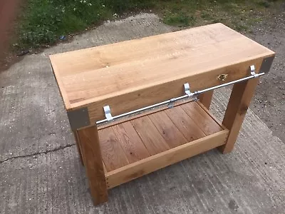 £1790.60 • Buy 4 Foot Oak Butchers Block Kitchen Island Rustic Reclaimed Solid English Oak 