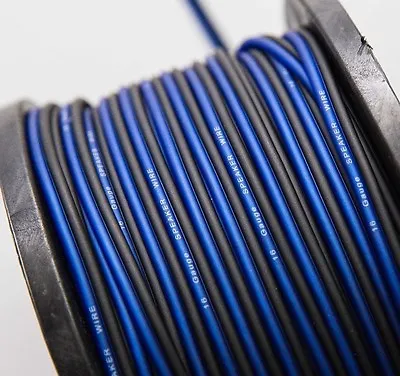 20 Metres 16 Gauge Copper Clad Aluminium Speaker Wire Blue/black Cca 16 Awg • £17.49